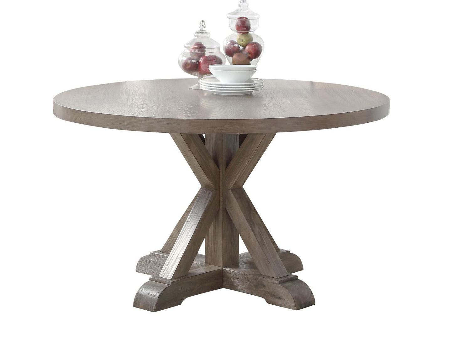 Steve Silver Molly Round Dining Table in Washed Grey Oak Steve Silver 2