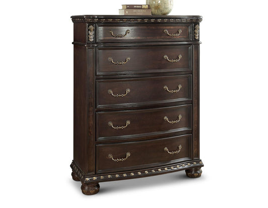 Steve Silver Monte Carlo 5 Drawer Chest in Cocoa Steve Silver 2