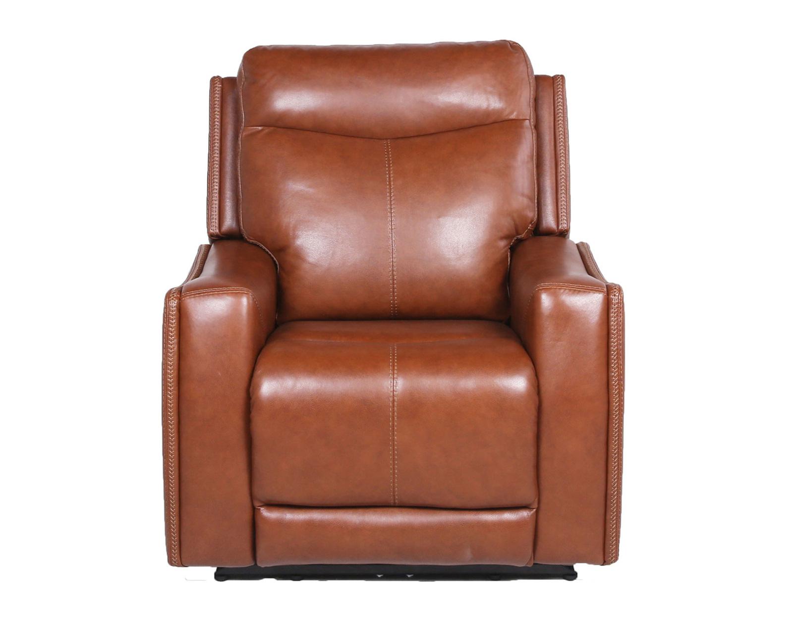 Steve Silver Natalia Leather Dual Power Recliner in Coach Steve Silver 2