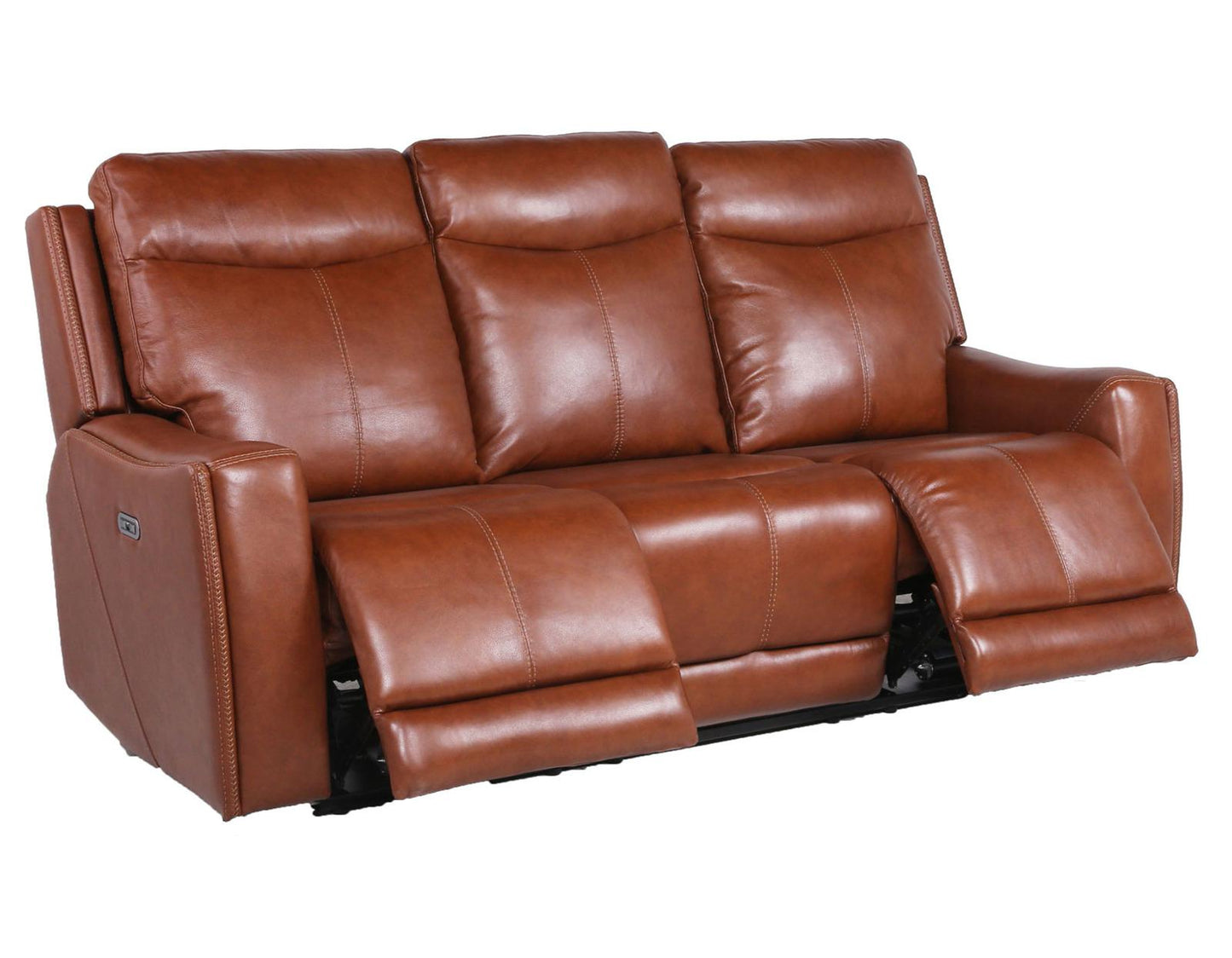 Steve Silver Natalia Leather Dual Power Reclining Sofa in Coach Steve Silver 2