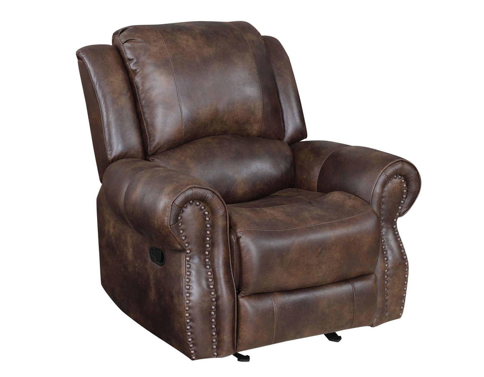 Steve Silver Navarro Manual Glider Recliner in Saddle Brown Steve Silver 2