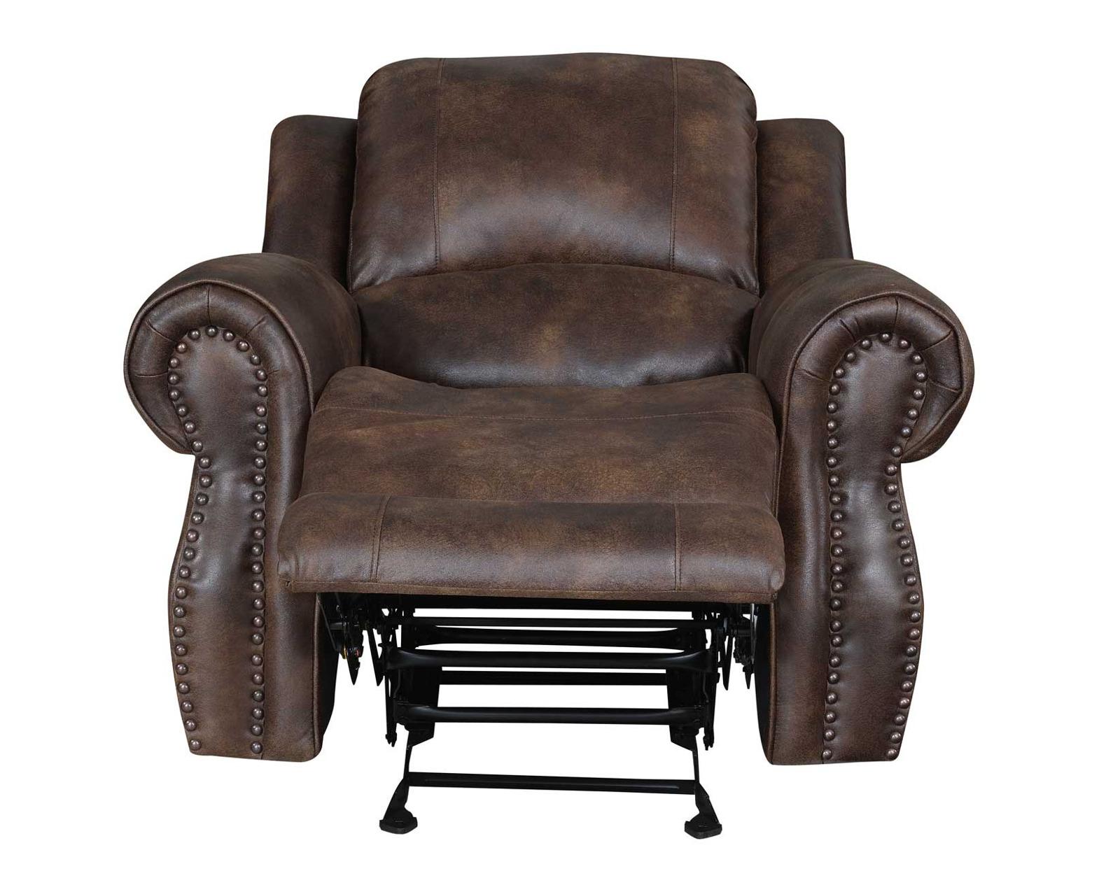 Steve Silver Navarro Manual Glider Recliner in Saddle Brown Steve Silver 2