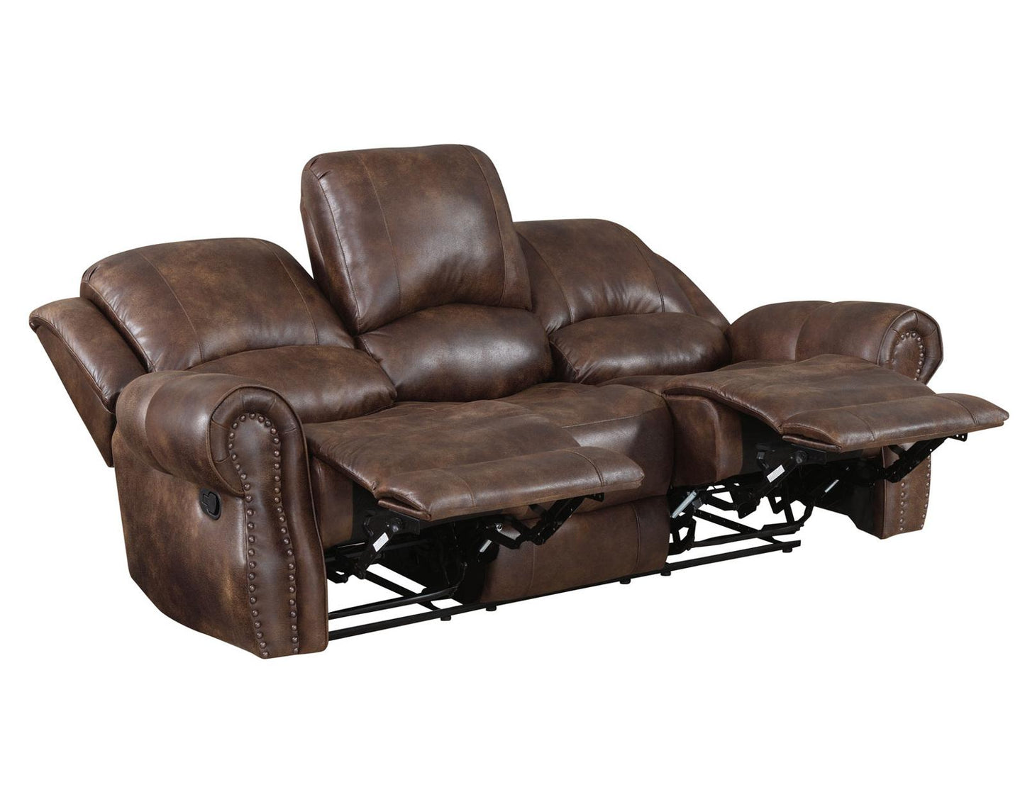 Steve Silver Navarro Manual Reclining Sofa in Saddle Brown Steve Silver 2