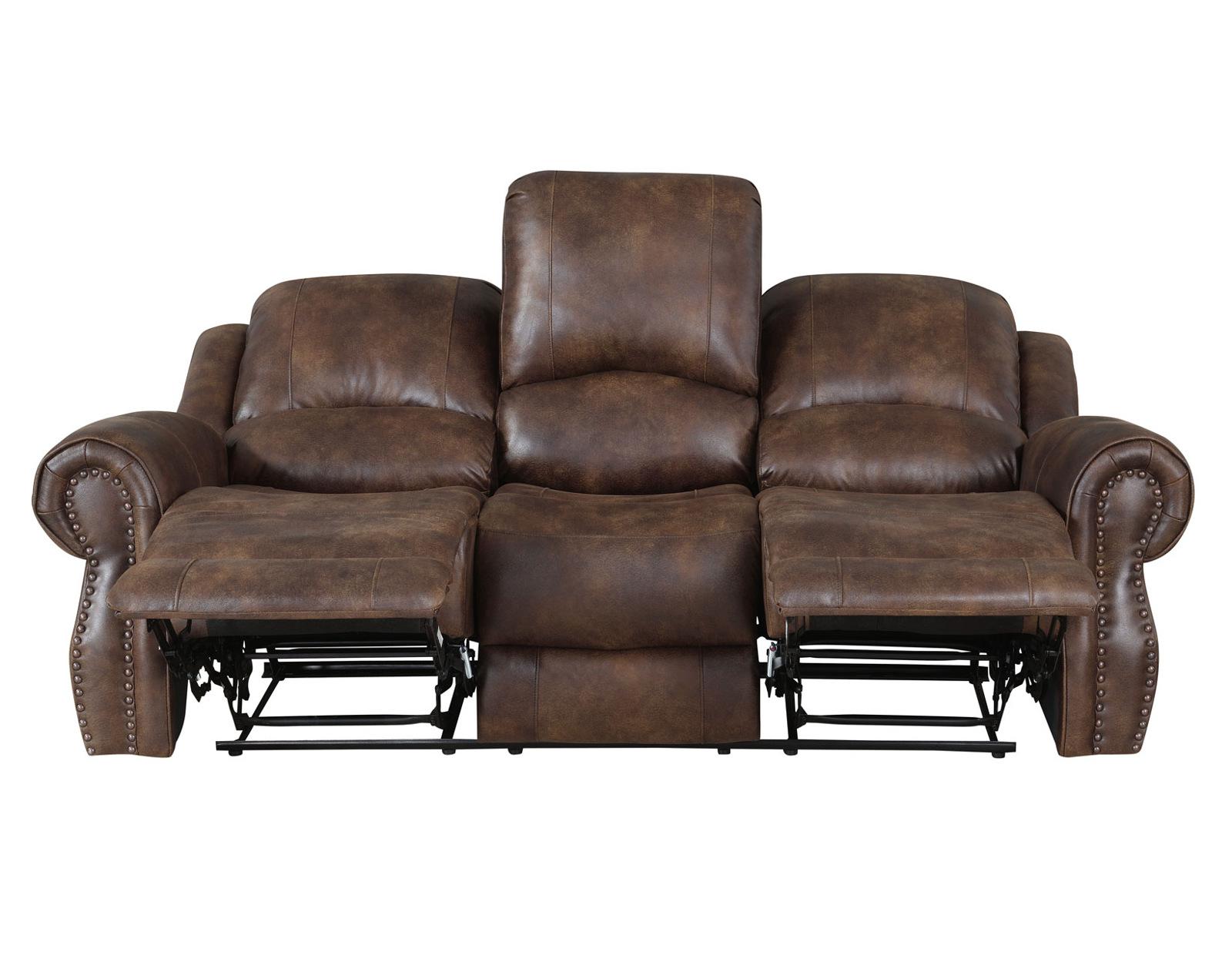 Steve Silver Navarro Manual Reclining Sofa in Saddle Brown Steve Silver 2