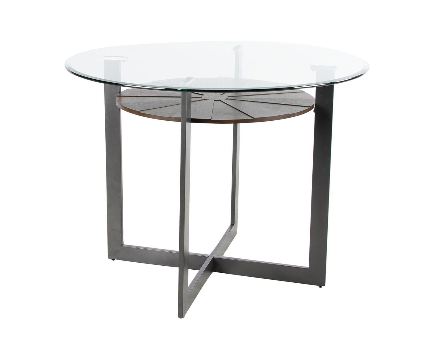 Steve Silver Olson Counter Glass Top Table in Caramel Steve Silver 2