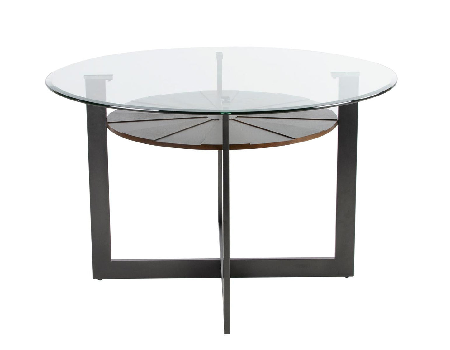 Steve Silver Olson Round Glass Top Table in Caramel Steve Silver 2