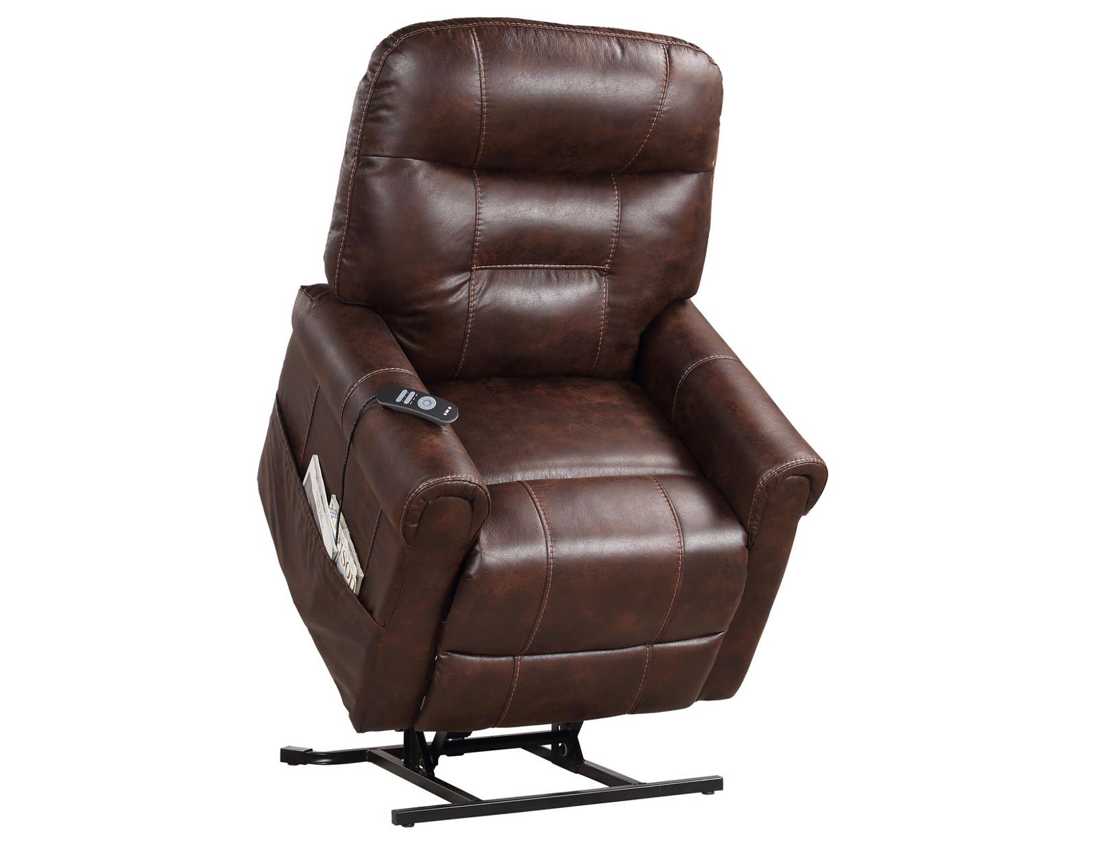 Steve Silver Ottawa Power Lift Chair with Heat and Massage in Walnut Steve Silver 2