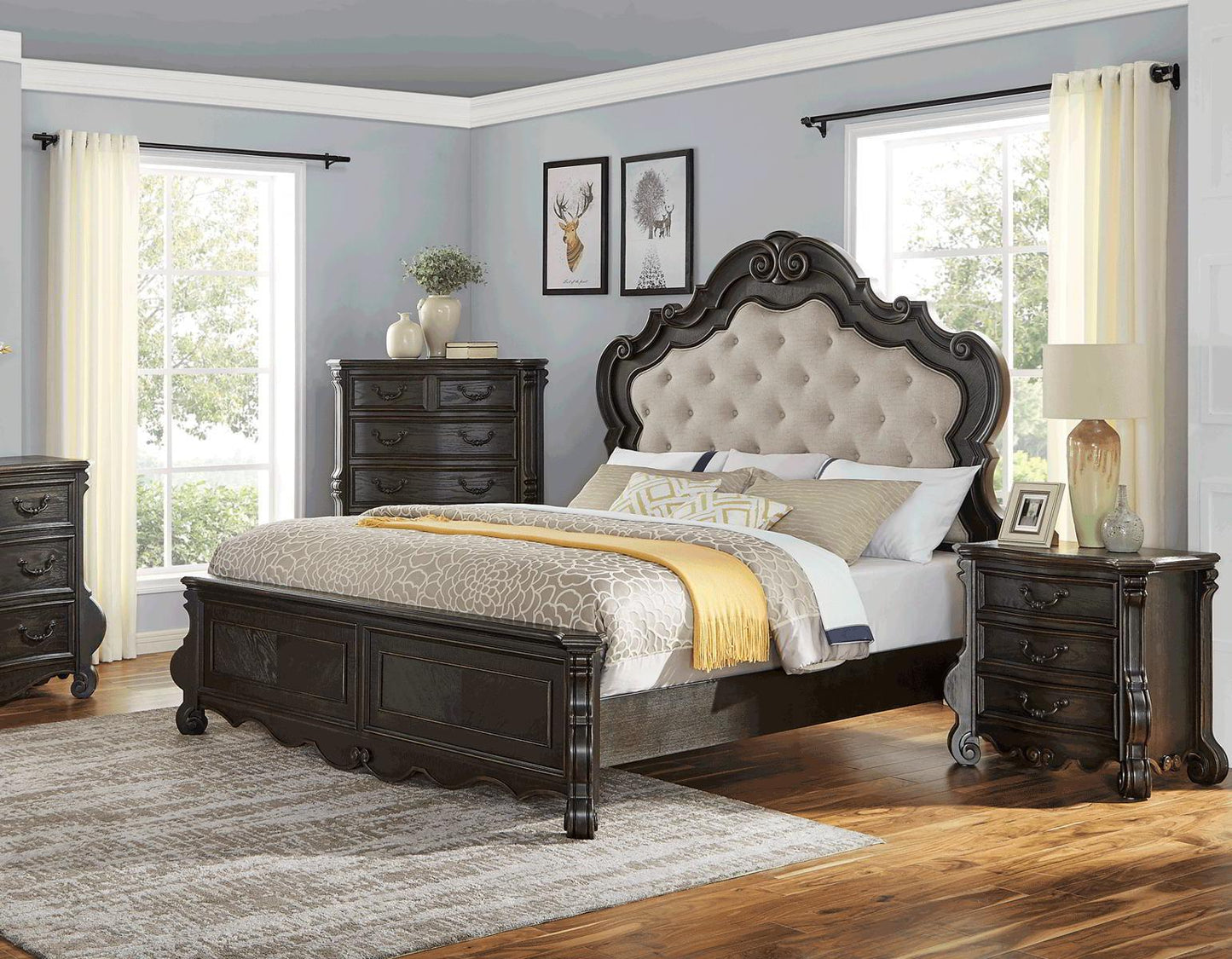 Steve Silver Rhapsody King Panel Bed in Molasses Steve Silver 2