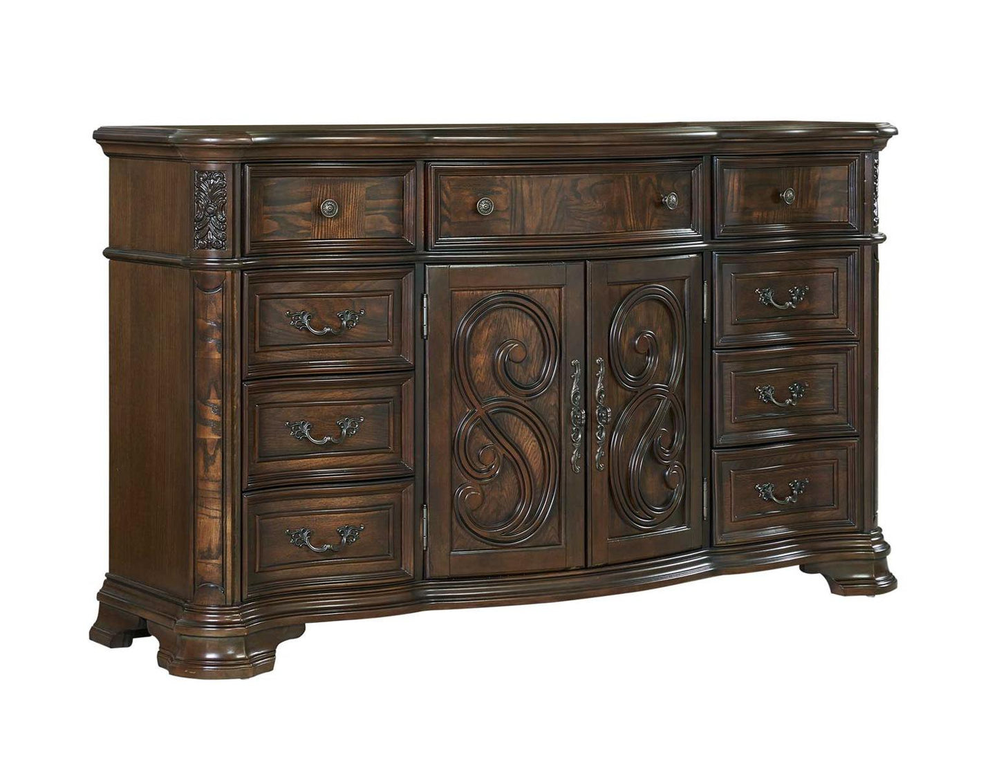 Steve Silver Royale 9 Drawer Dresser in Brown Cherry Steve Silver 2