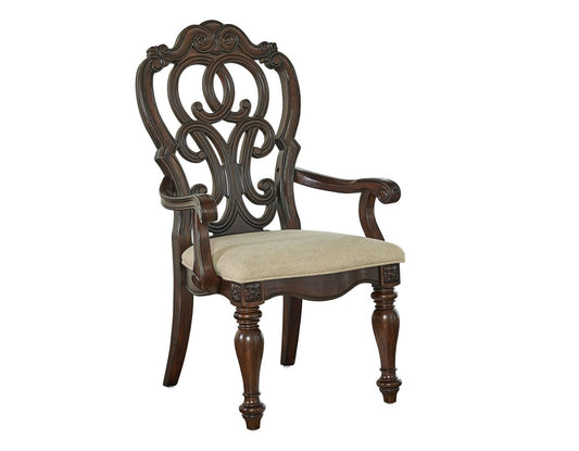 Steve Silver Royale Arm Chair in Brown Pecan (Set of 2) Steve Silver 2