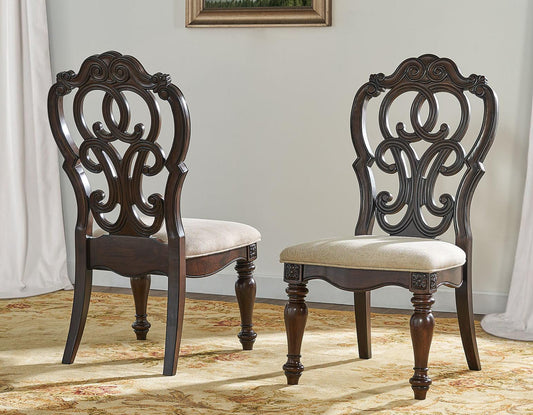 Steve Silver Royale Side Chair in Brown Pecan (Set of 2) Steve Silver 2