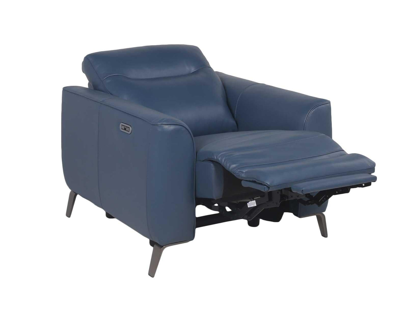 Steve Silver Sansa Dual Power Leather Recliner in Ocean Blue Steve Silver 2