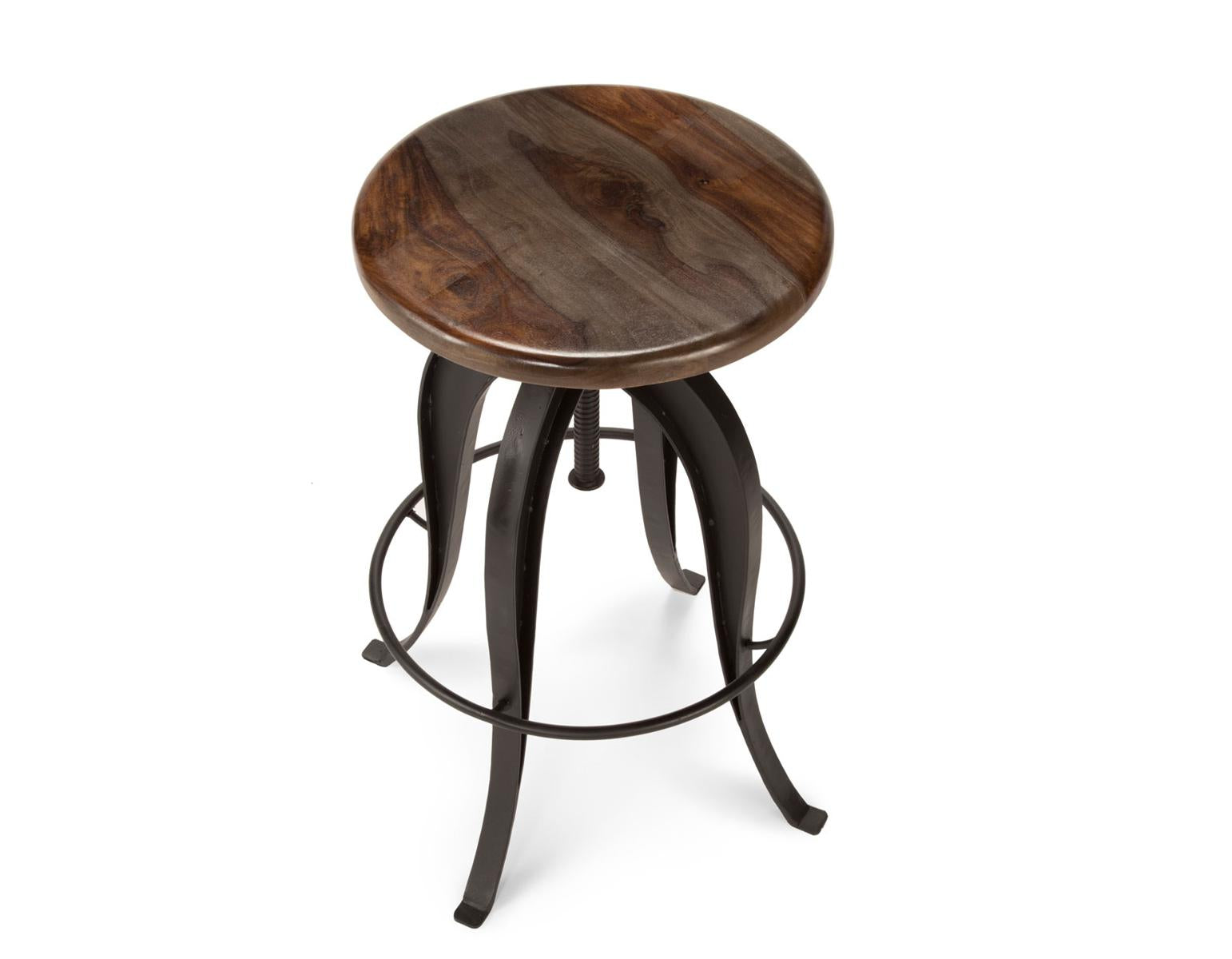 Steve Silver Sparrow Round Setup Stool in Natural Brown (Set of 2) Steve Silver 2