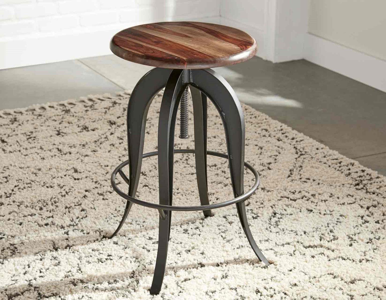 Steve Silver Sparrow Round Setup Stool in Natural Brown (Set of 2) Steve Silver 2