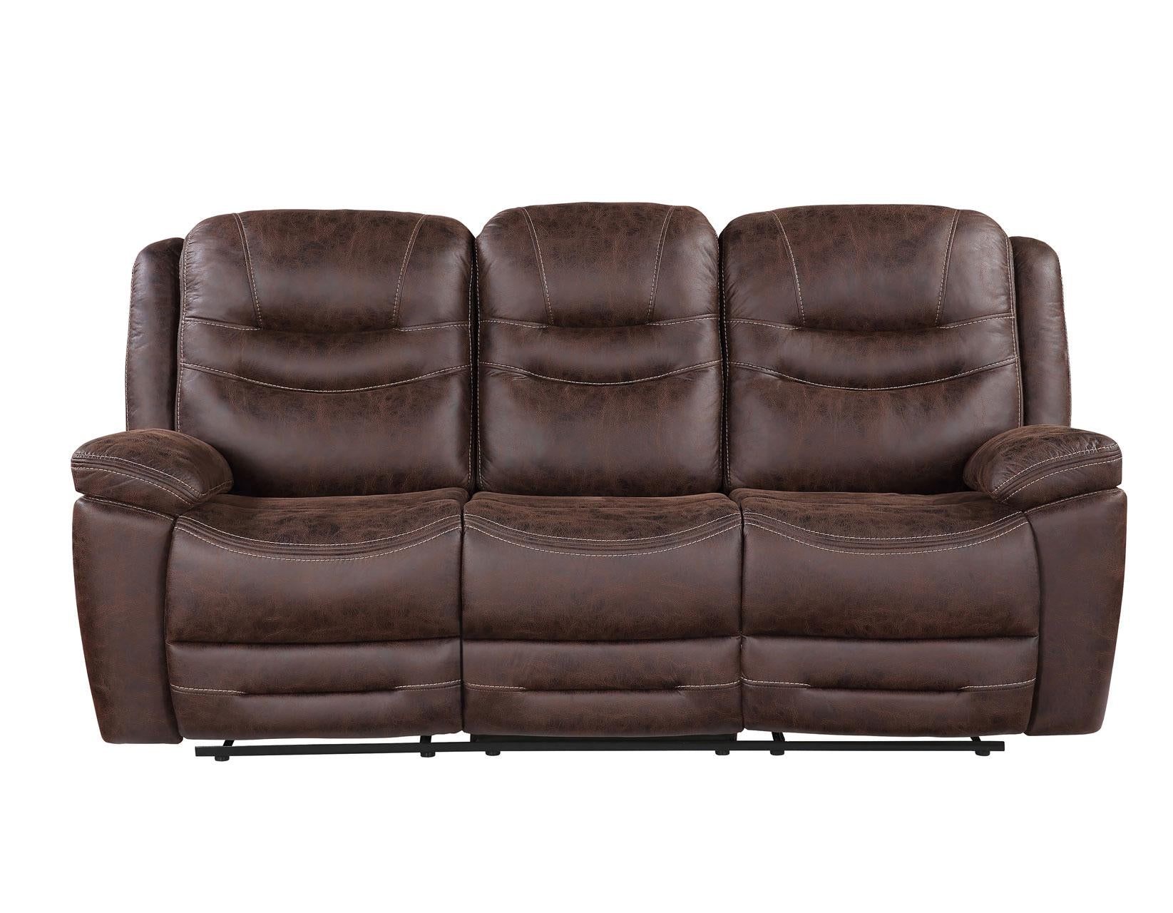 Steve Silver Stetson Manual Reclining Sofa w/ Dropdown Table in Merlot Steve Silver 2