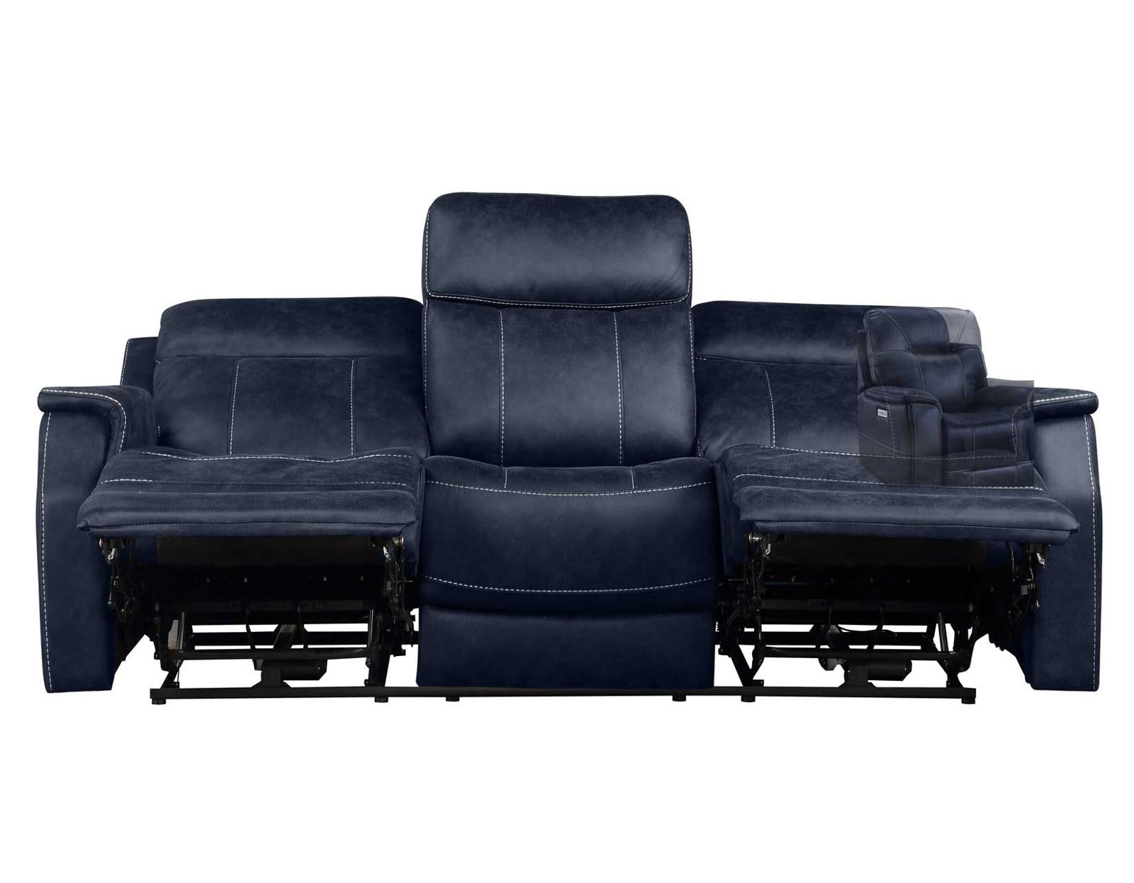 Steve Silver Valencia Dual Power Reclining Sofa in Ocean Blue Steve Silver 2