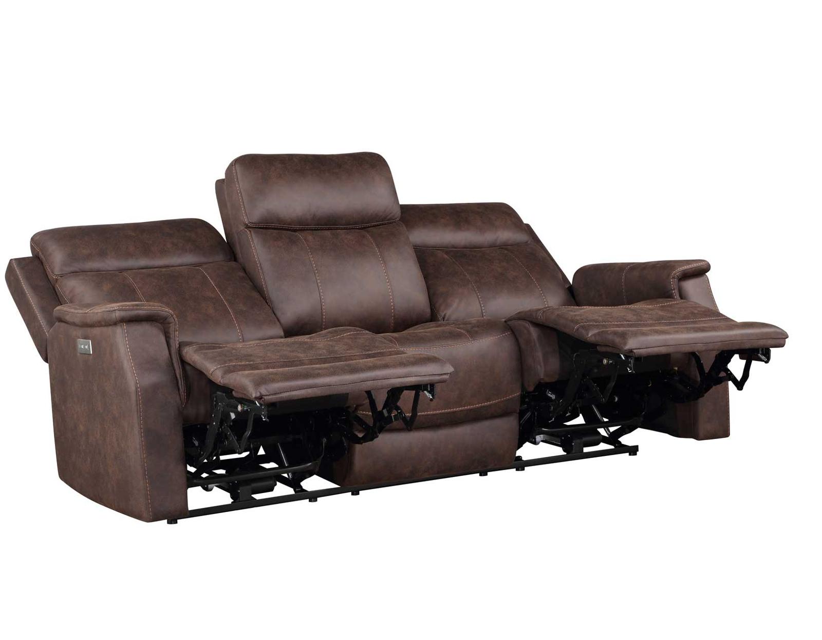 Steve Silver Valencia Dual Power Reclining Sofa in Walnut Steve Silver 2