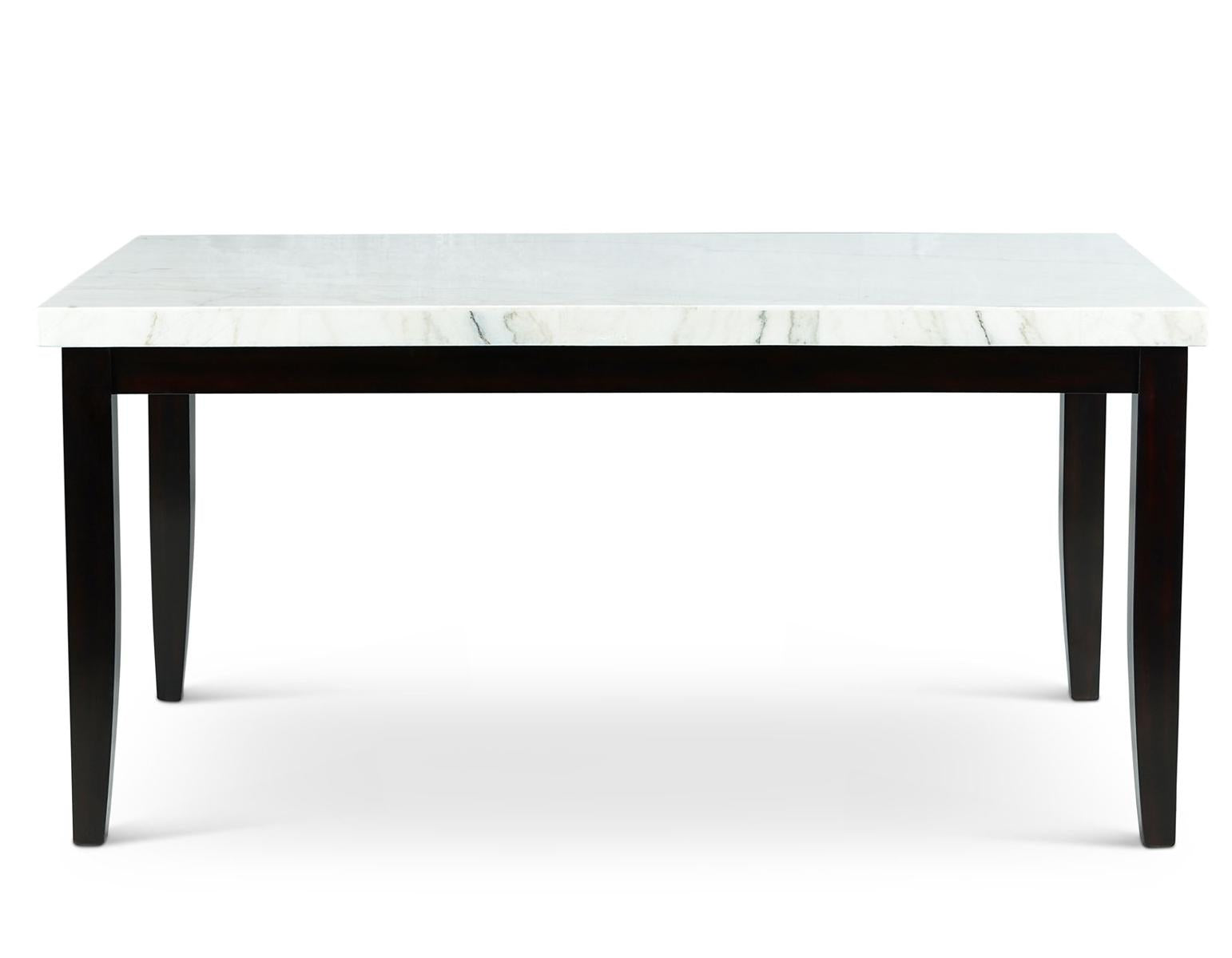 Steve Silver Westby White Marble Top Dining Table in Ebony Wood Steve Silver 2