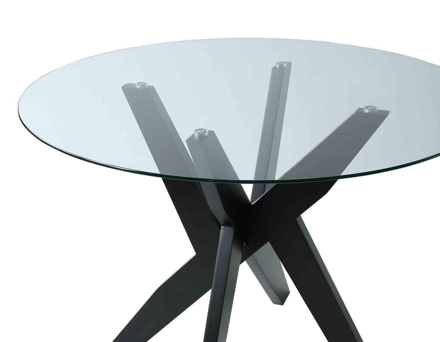 Steve Silver Amalie Round Dining Table in Black Steve Silver 2