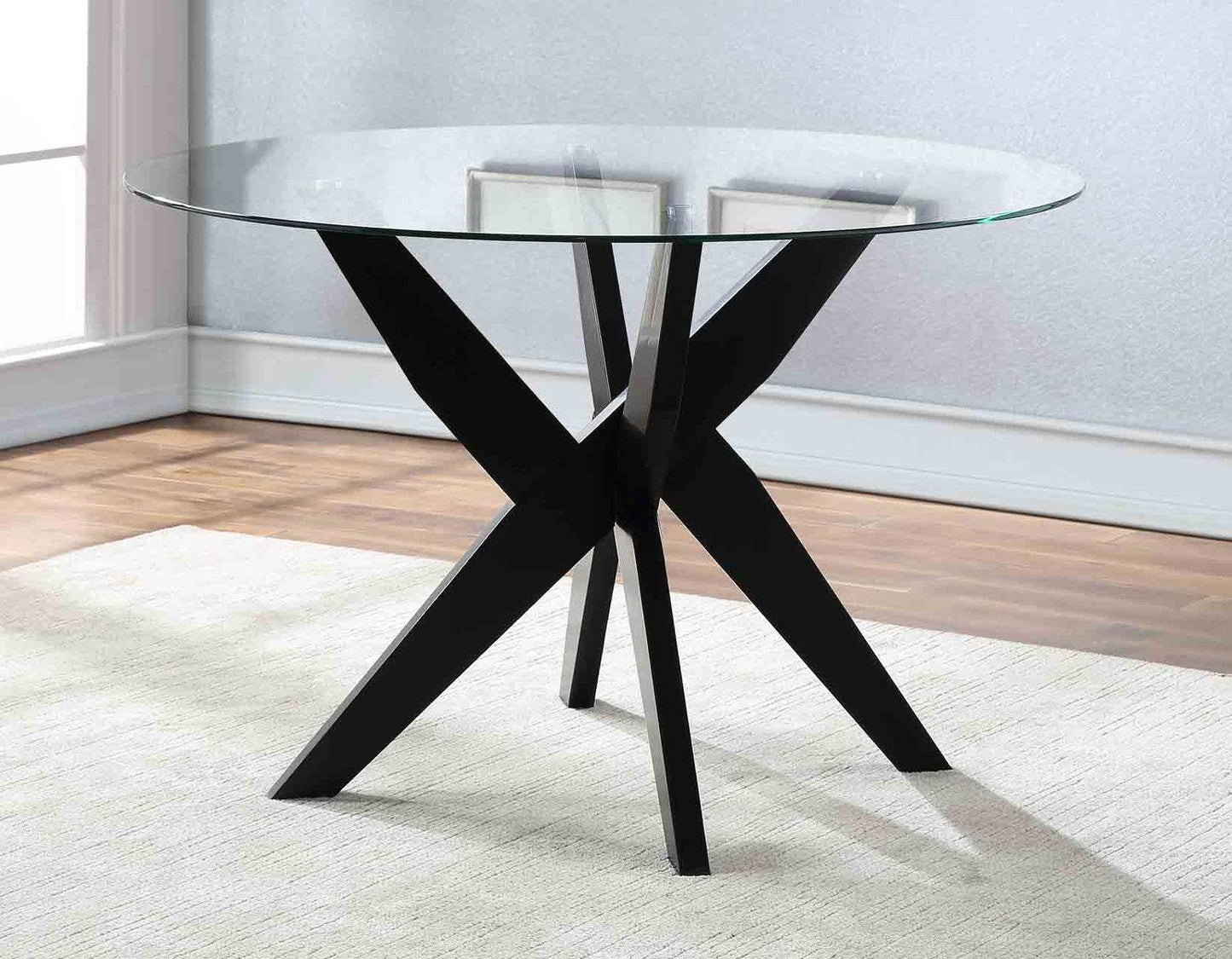 Steve Silver Amalie Round Dining Table in Black Steve Silver 2