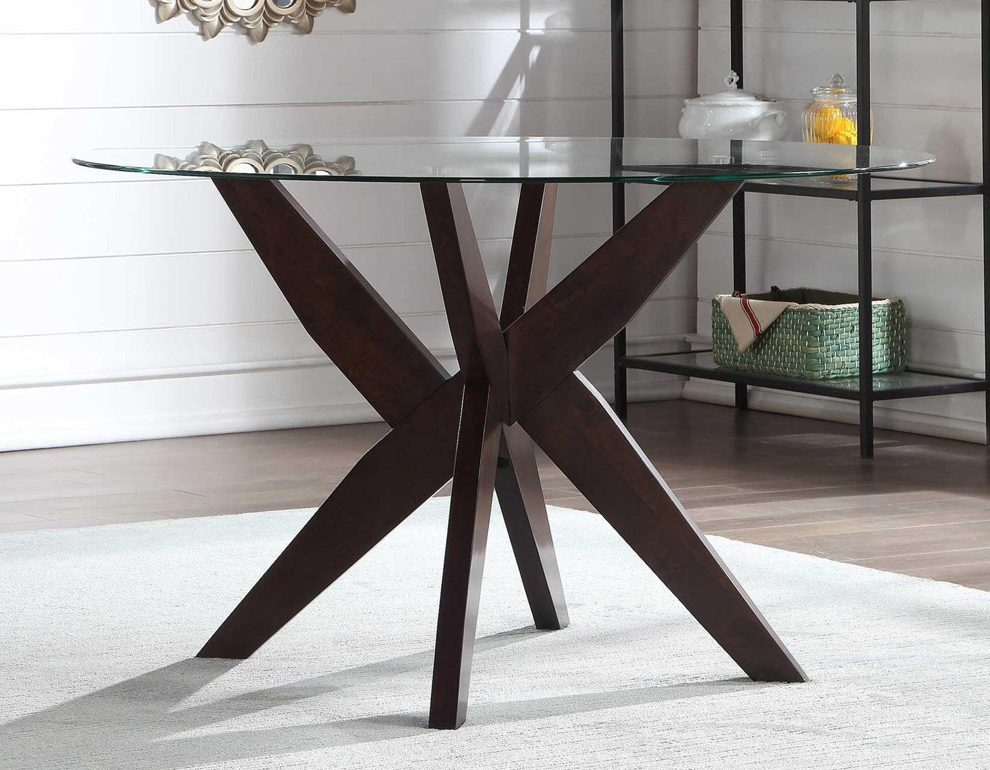 Steve Silver Amalie Round Dining Table in Walnut Steve Silver 2