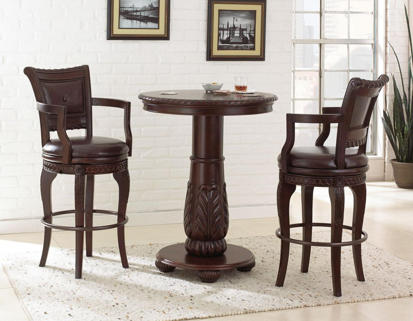 Steve Silver Antoinette Pub Table in Brown Cherry Steve Silver 2