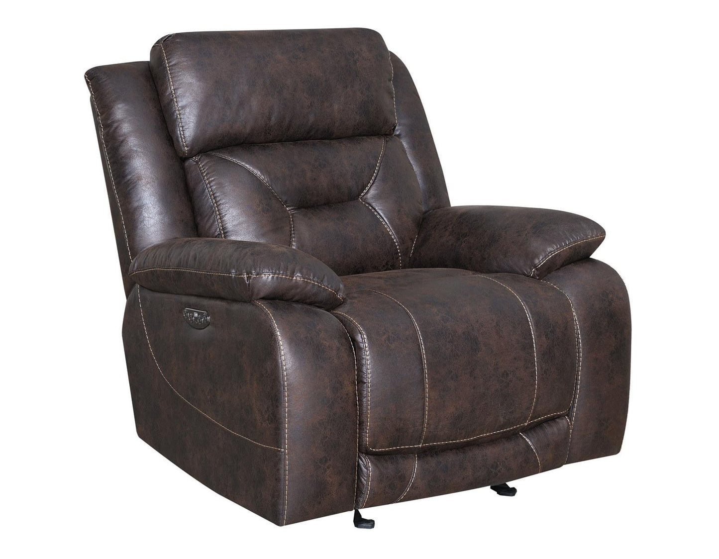 Steve Silver Aria Dual Power Recliner in Saddle Brown Steve Silver 2