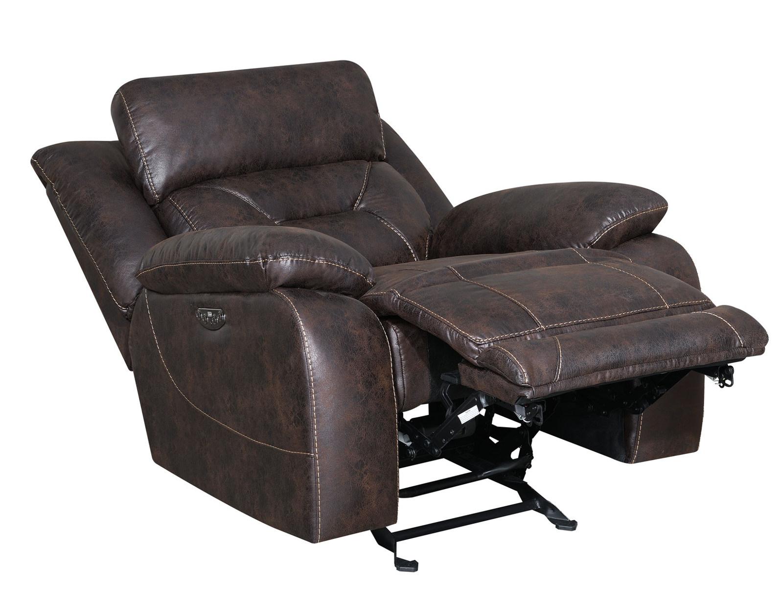 Steve Silver Aria Dual Power Recliner in Saddle Brown Steve Silver 2