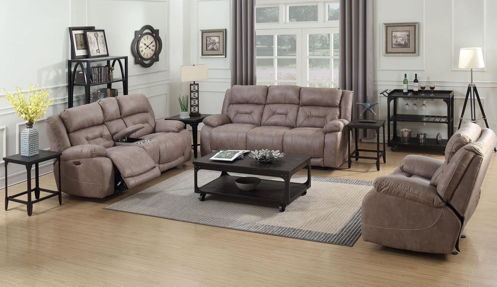 Steve Silver Aria Dual Power Reclining Sofa in Desert Sand Steve Silver 2