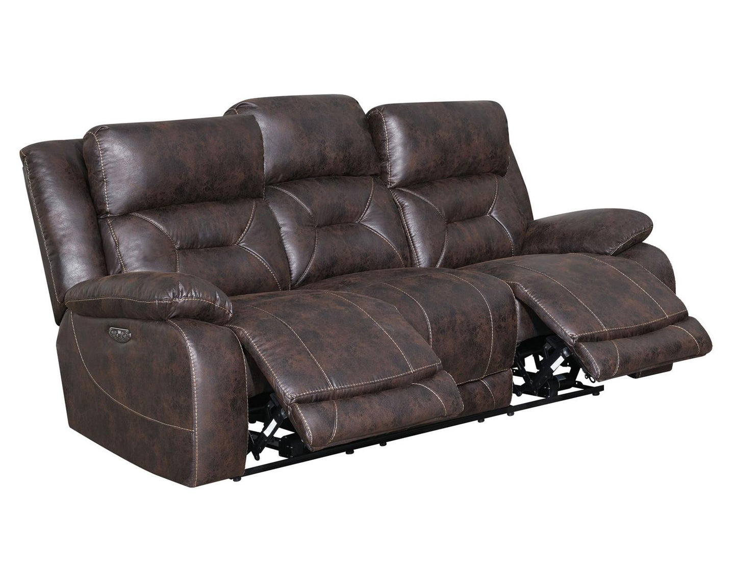 Steve Silver Aria Dual Power Reclining Sofa in Saddle Brown Steve Silver 2