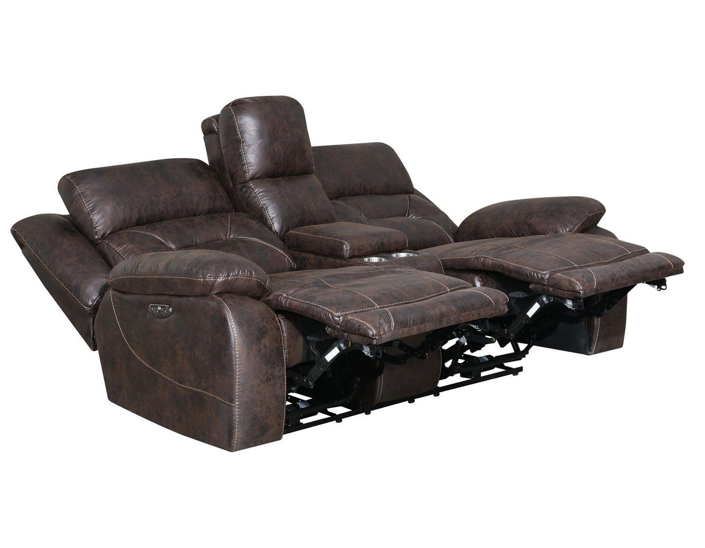 Steve Silver Aria Dual Power Reclining Sofa in Saddle Brown Steve Silver 2