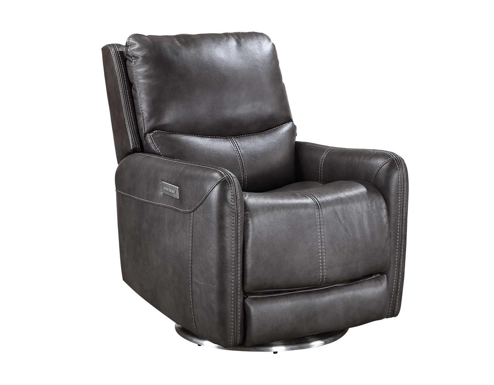 Steve Silver Athens Triple-Power 360 Degree Swivel Motion Chair in Charcoal Steve Silver 2