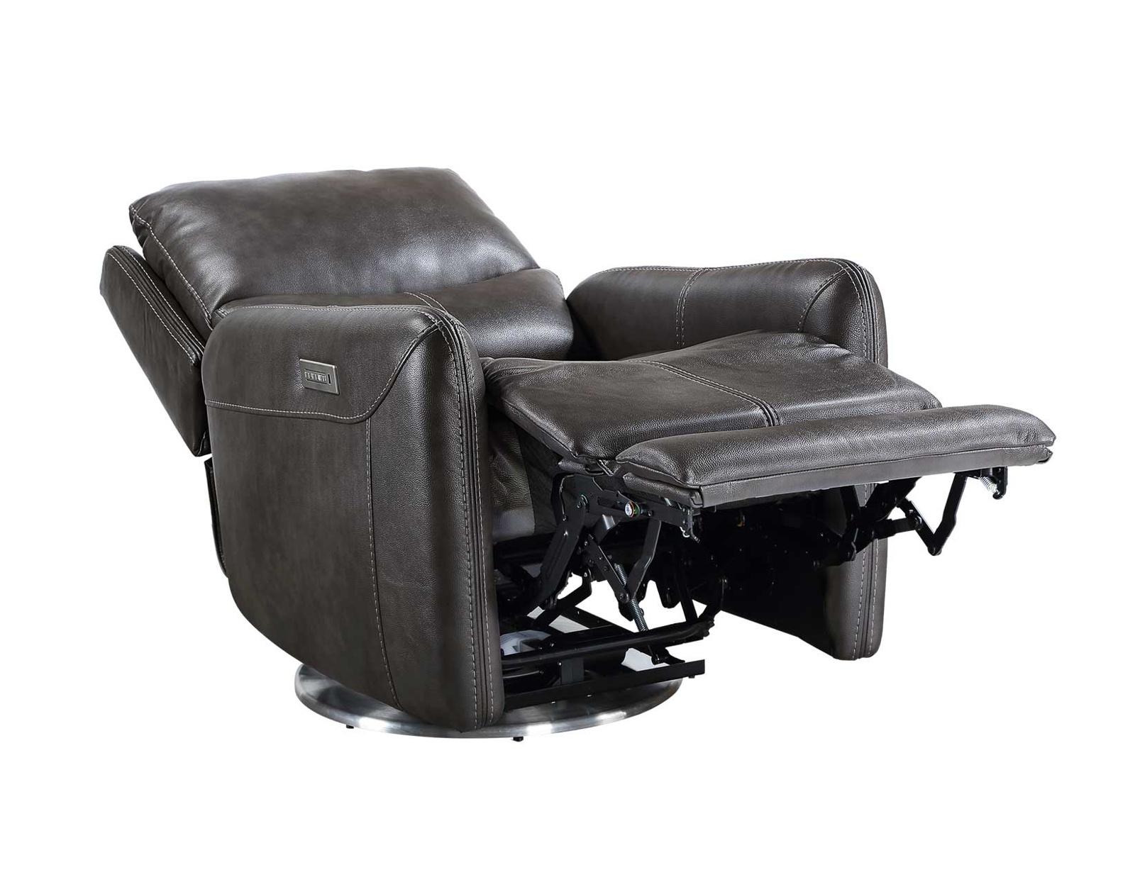 Steve Silver Athens Triple-Power 360 Degree Swivel Motion Chair in Charcoal Steve Silver 2