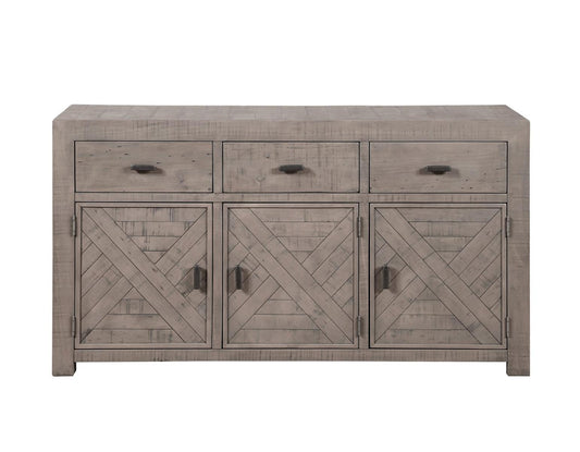 Steve Silver Auckland Reclaimed Wood Server in Weathered Grey Steve Silver 2