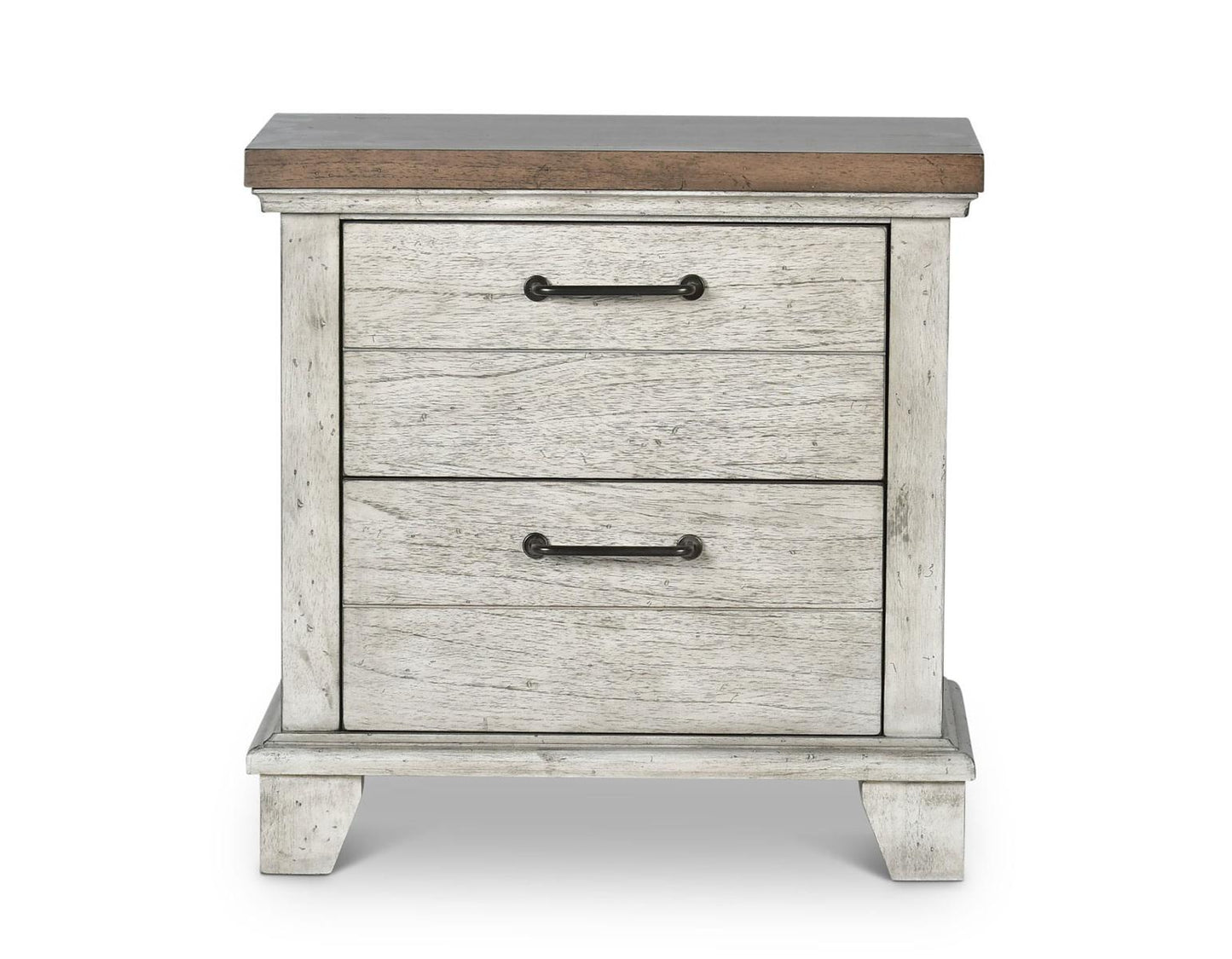 Steve Silver Bear Creek 2 Drawer Nightstand in White Smoke Steve Silver 2