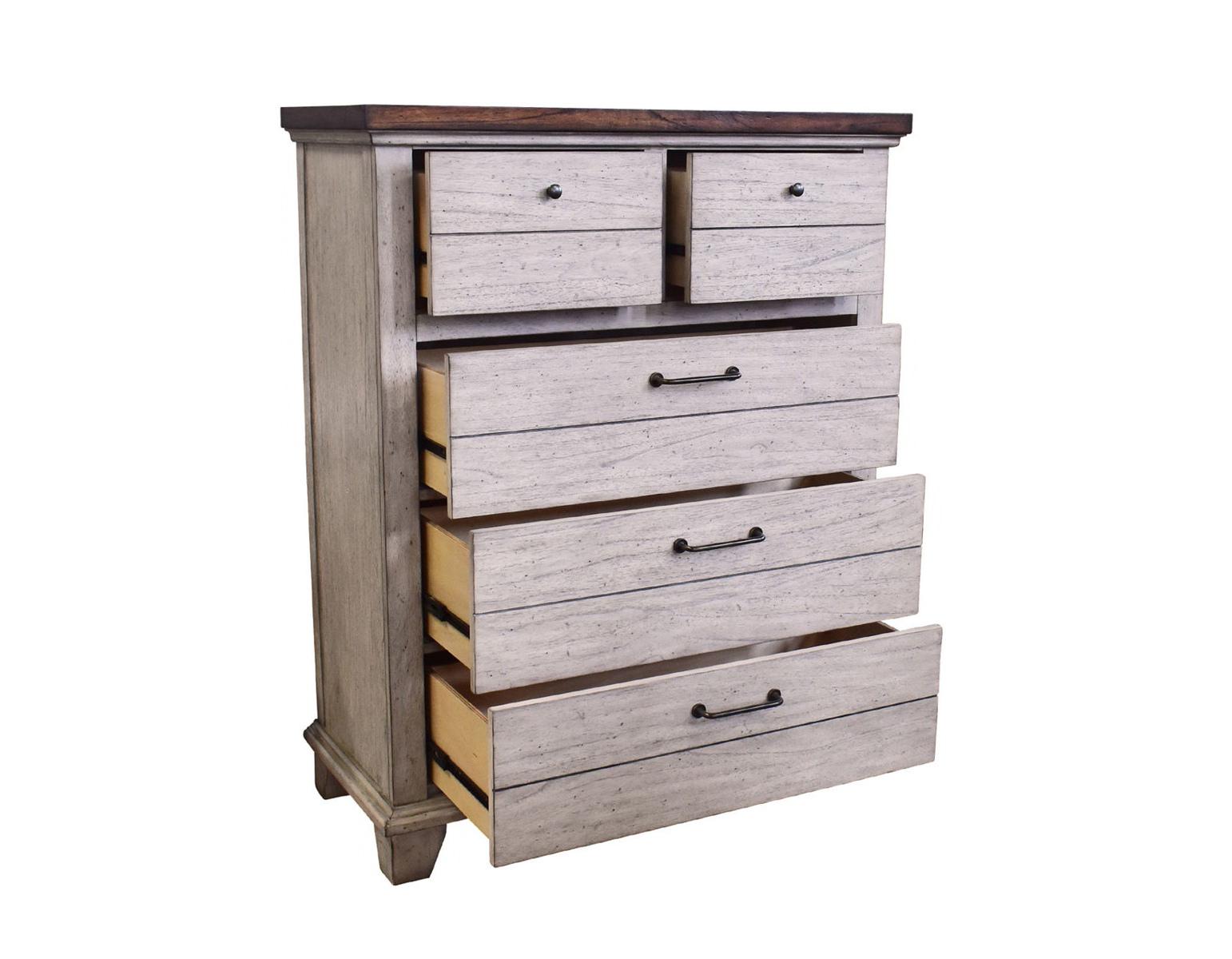 Steve Silver Bear Creek 5 Drawer Chest in White Smoke Steve Silver 2