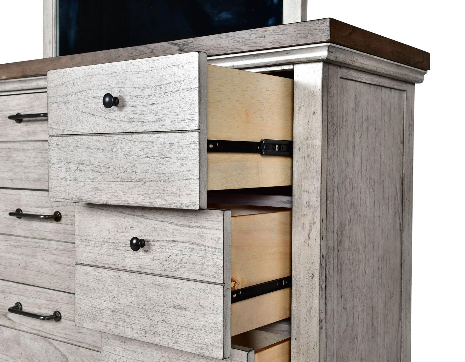 Steve Silver Bear Creek 9 Drawer Dresser in White Smoke Steve Silver 2