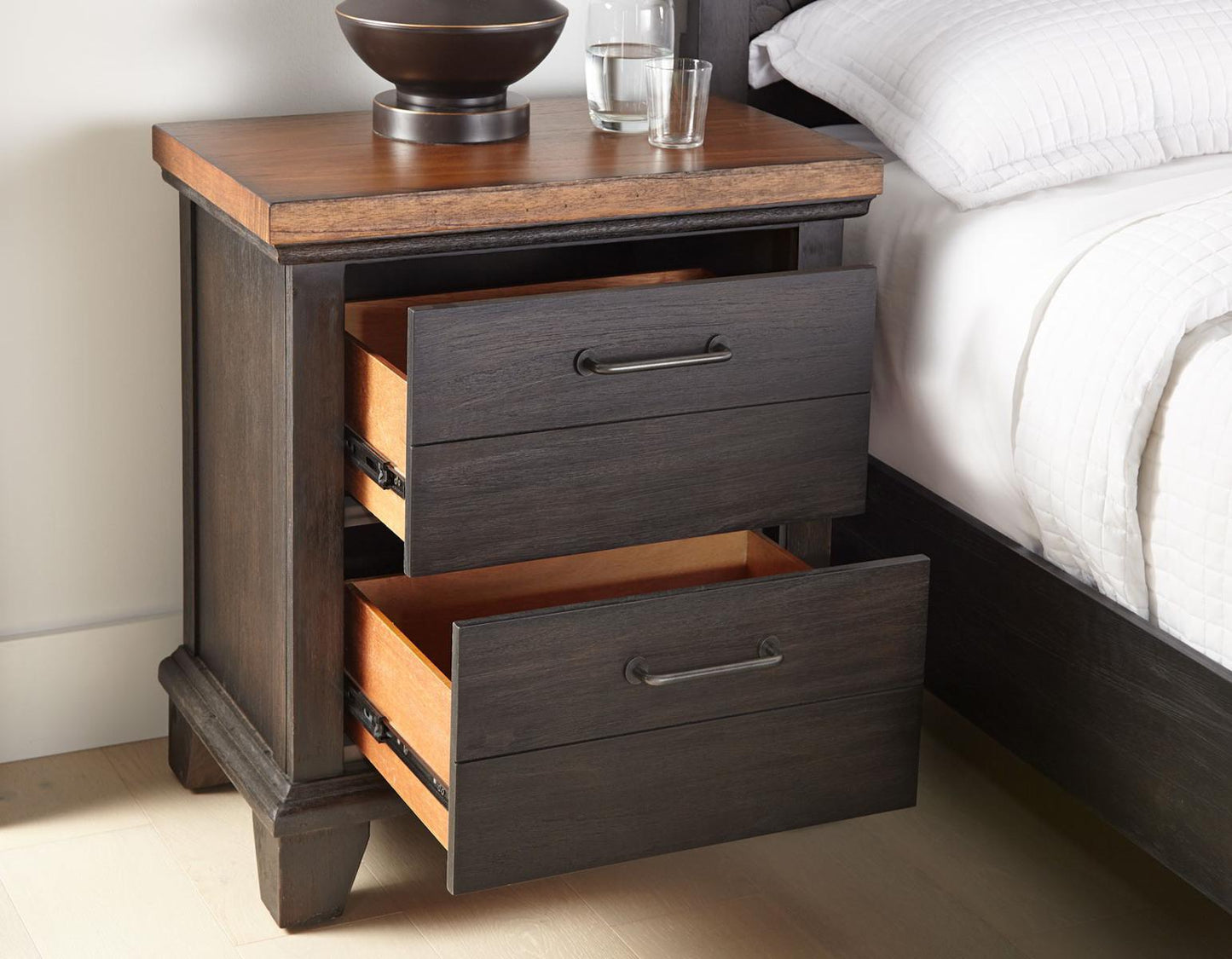 Steve Silver Bear Creek Brown 2 Drawer Nightstand in Steve Silver 2