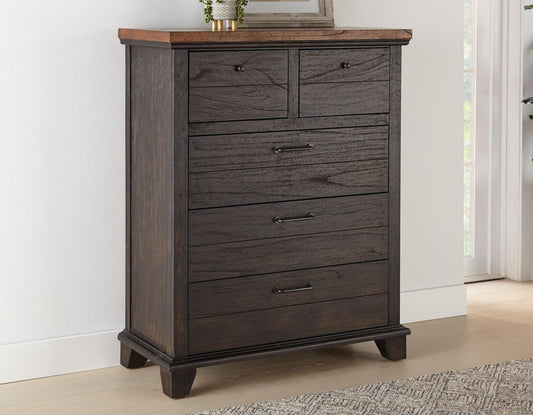 Steve Silver Bear Creek Brown 5 Drawer Chest in Chocolate Steve Silver 2