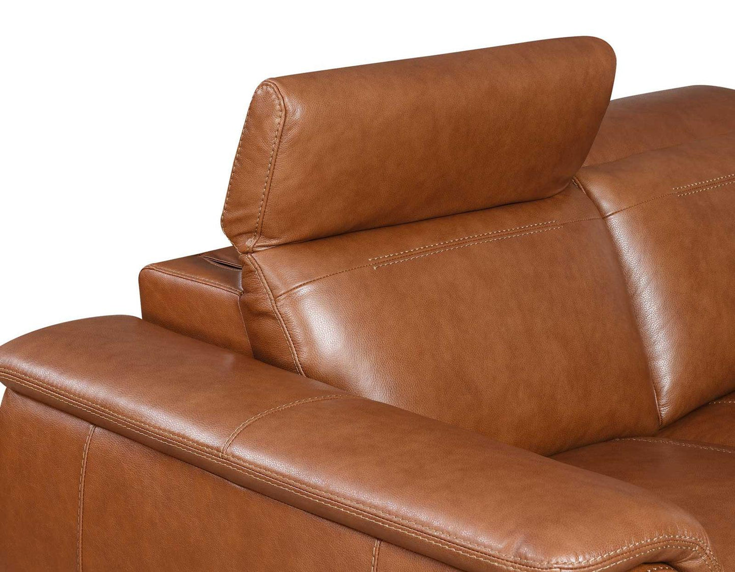 Steve Silver Bergamo Dual-Power Leather Reclining Loveseat in Mocha Steve Silver 2