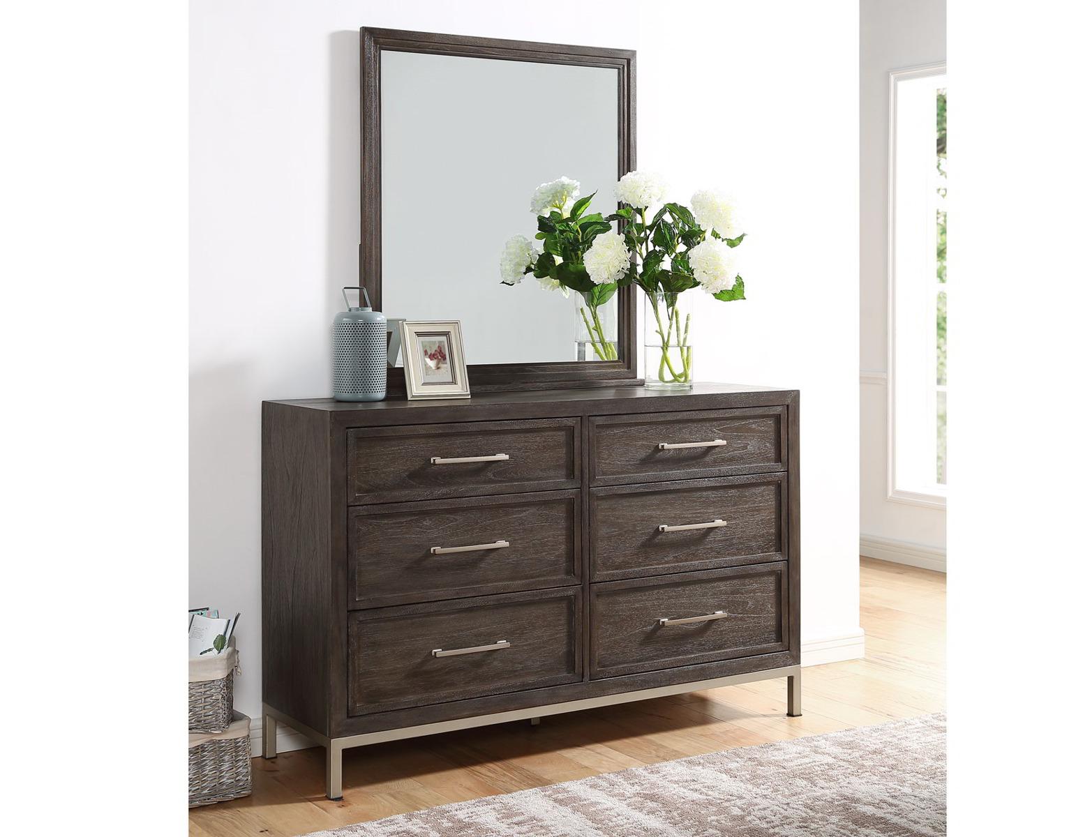 Steve Silver Broomfield 6 Drawer Dresser in Walnut Steve Silver 2