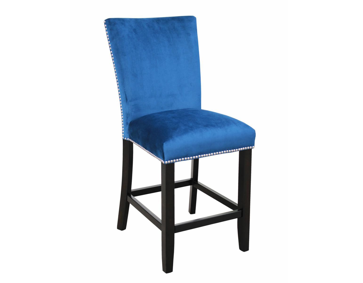 Steve Silver Camila Blue Velvet Counter Chair in Blue (Set of 2) Steve Silver 2