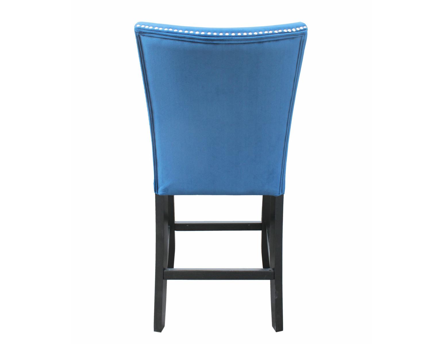 Steve Silver Camila Blue Velvet Counter Chair in Blue (Set of 2) Steve Silver 2