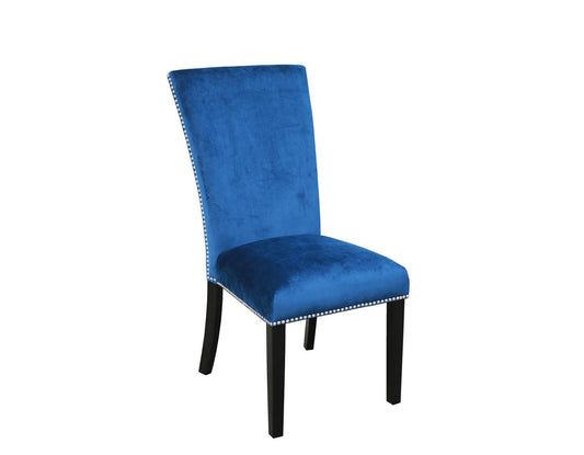 Steve Silver Camila Blue Velvet Side Chair in Blue (Set of 2) Steve Silver 2