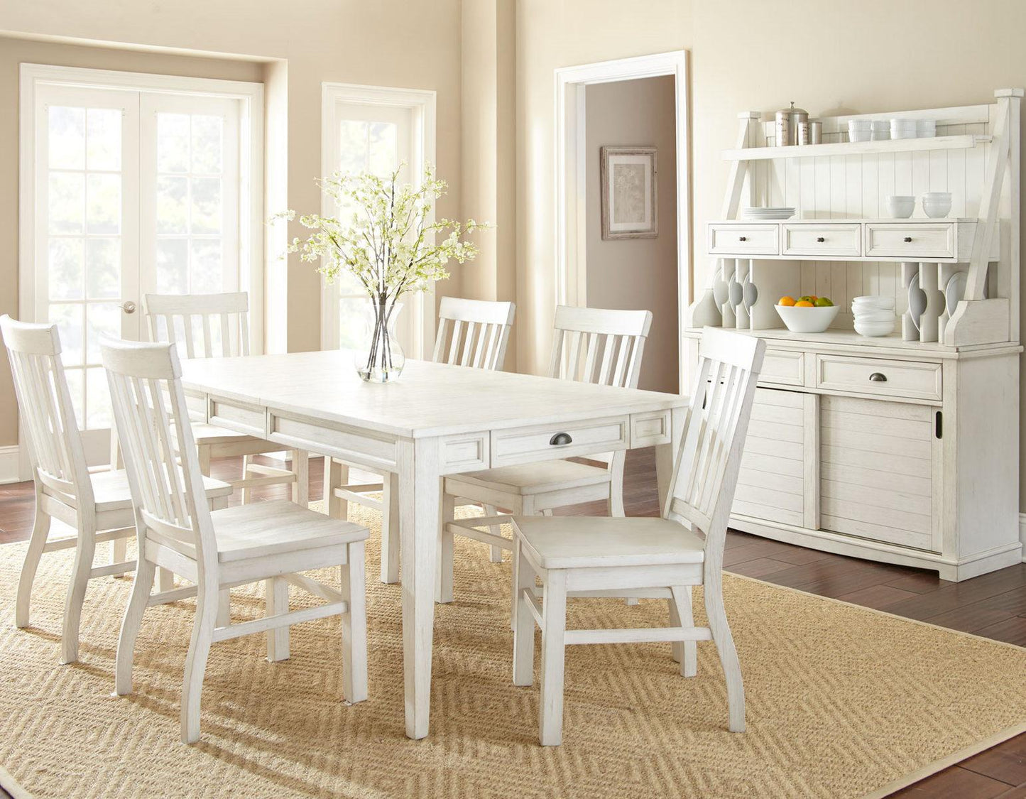 Steve Silver Cayla Dining Table in White Steve Silver 2