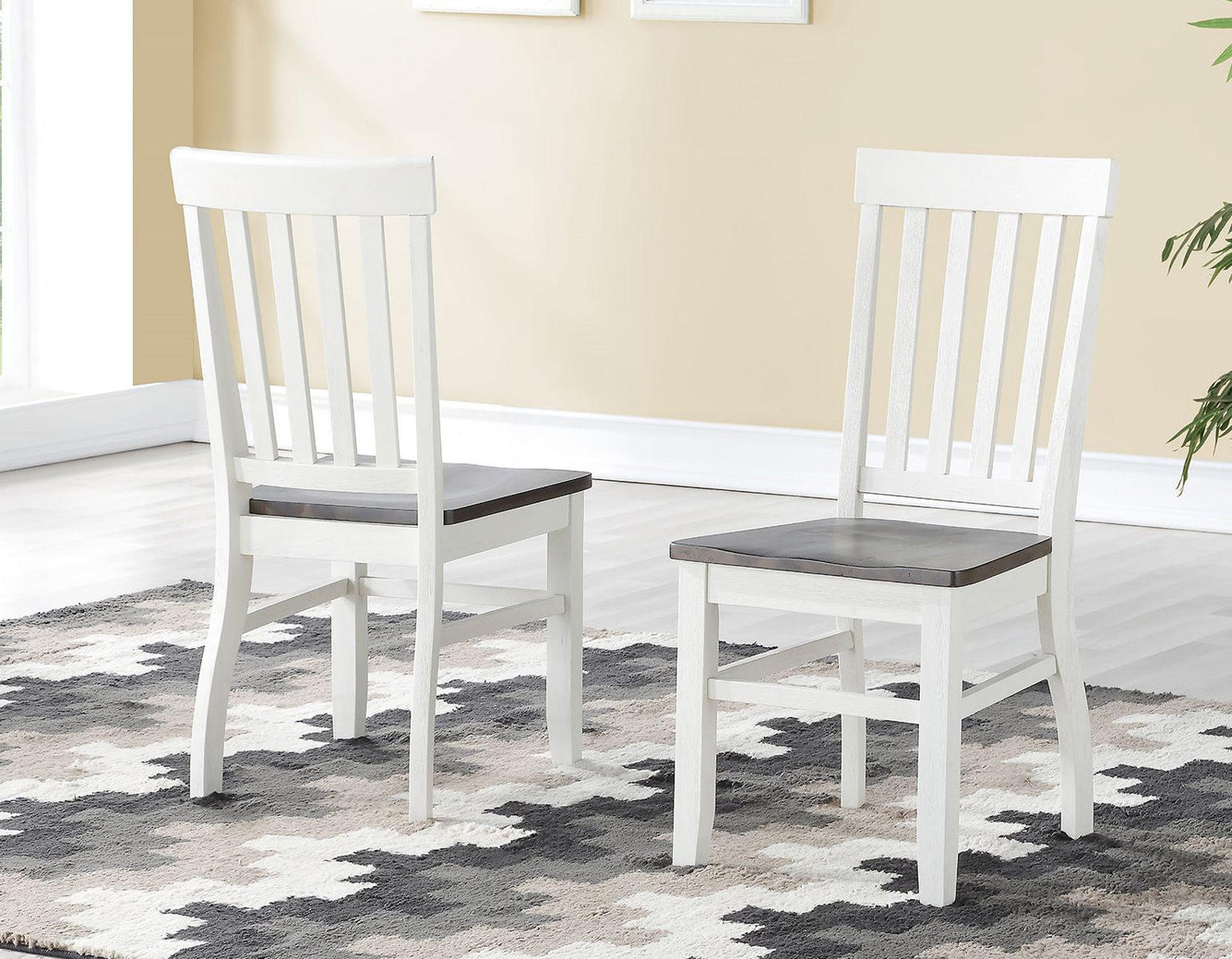 Steve Silver Caylie Side Chair in Two-tone Ivory and Driftwood (Set of 2) Steve Silver 2