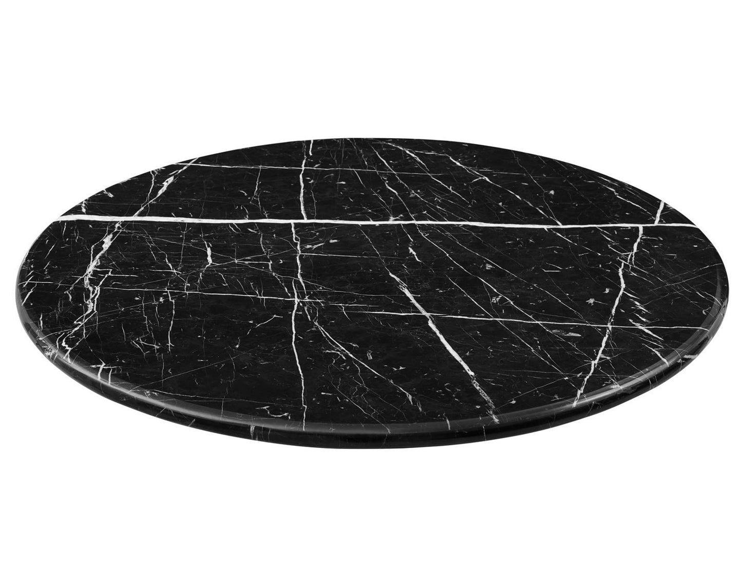 Steve Silver Colfax Round Black Marquina Marble Top Dining Table in Black Steve Silver 2