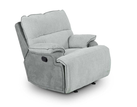 Steve Silver Cyprus Manual Glider Recliner in Two-Tone Cloud Steve Silver 2