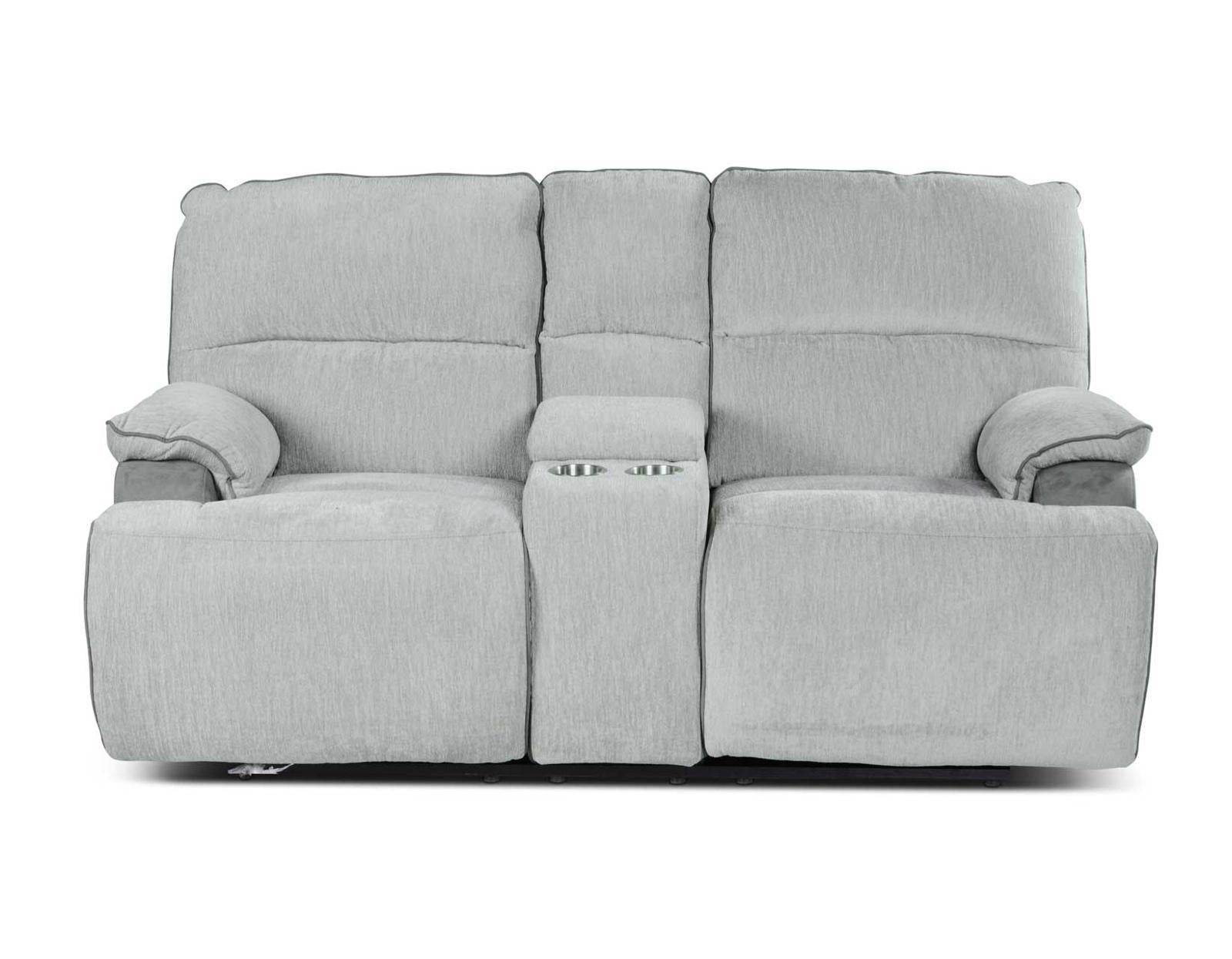 Steve Silver Cyprus Manual Reclining Console Loveseat in Two-Tone Cloud Steve Silver 2