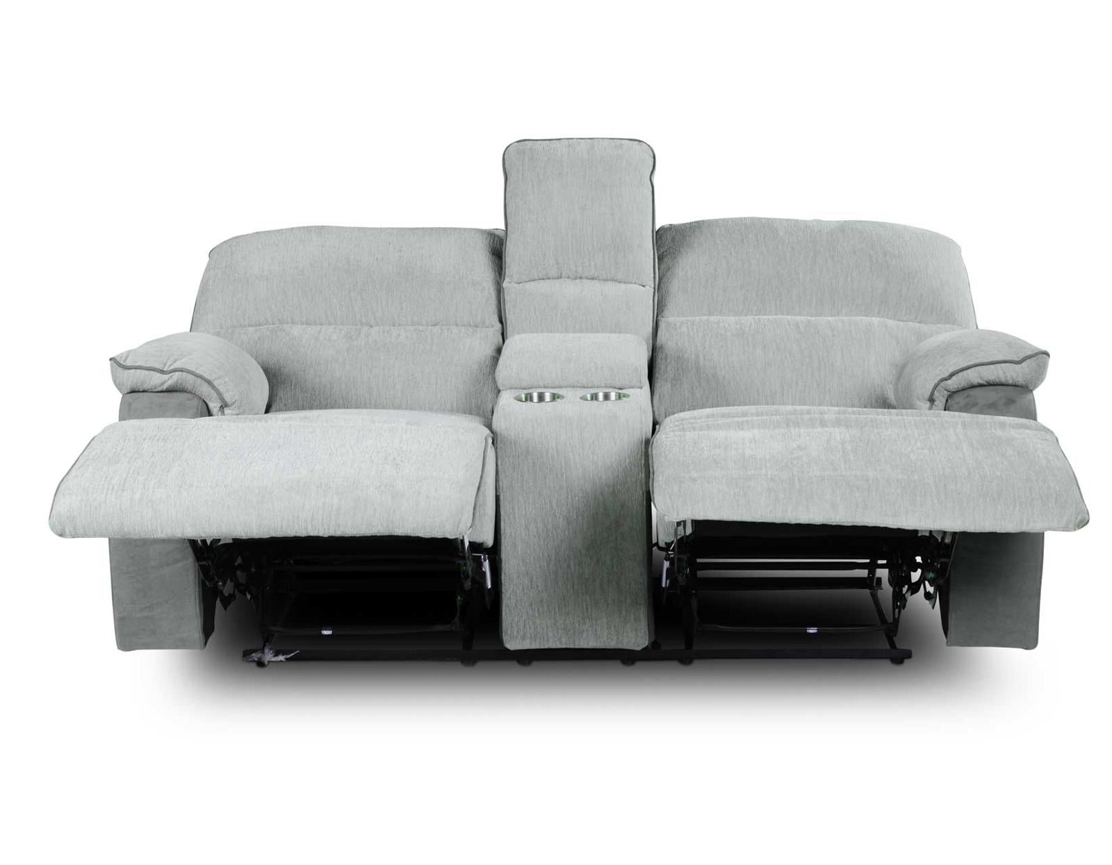 Steve Silver Cyprus Manual Reclining Console Loveseat in Two-Tone Cloud Steve Silver 2